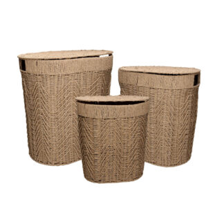 Cestone paper 1-3 naturale c/fodera ovale cm48x36h52