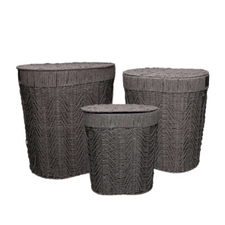 Cestone paper 1-3 grigio c/fodera ovalecm48x36h52