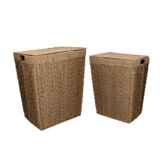 Cestone paper 1-2 naturale c/fodera rettangolare cm44x35h55