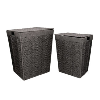 Cestone paper 1-2 grigio c/fodera rettangolare cm44x35h55