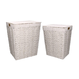 Cestone paper 1-2 bianco c/fodera rettangolare cm44x35h55