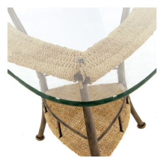 Top tavolo solo piano vetro per varen triangolare ( tavolo 6524790000) cm97x97h1