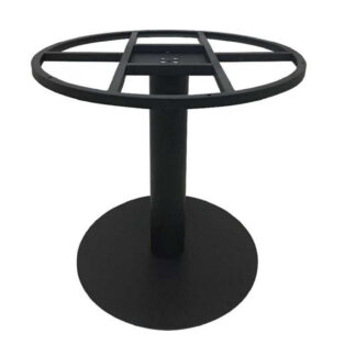 Base tavolo acciaio nero tondo cm ø58/70h72