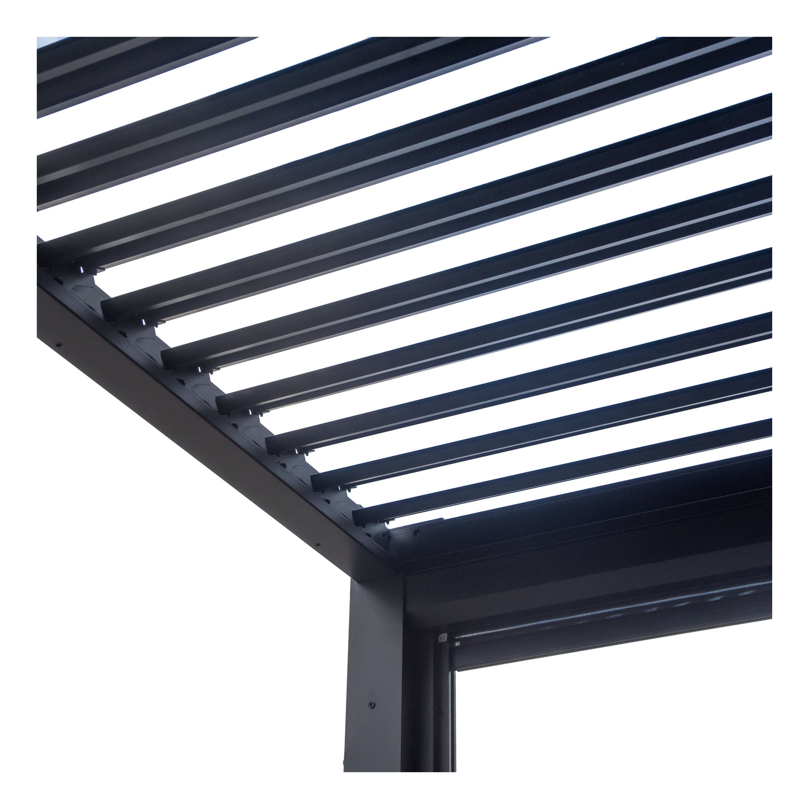 Gazebo pergola alluminio Wyoming manuale antracite m3x3h2,5 - immagine 3