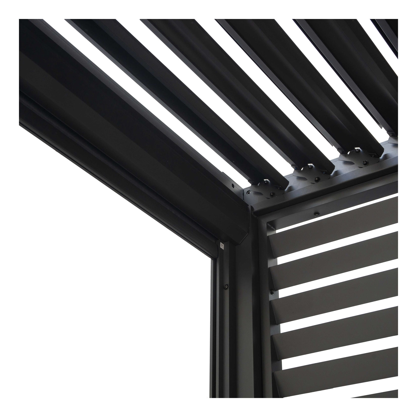 Gazebo pergola alluminio Wyoming manuale antracite m3x3h2,5 - immagine 4