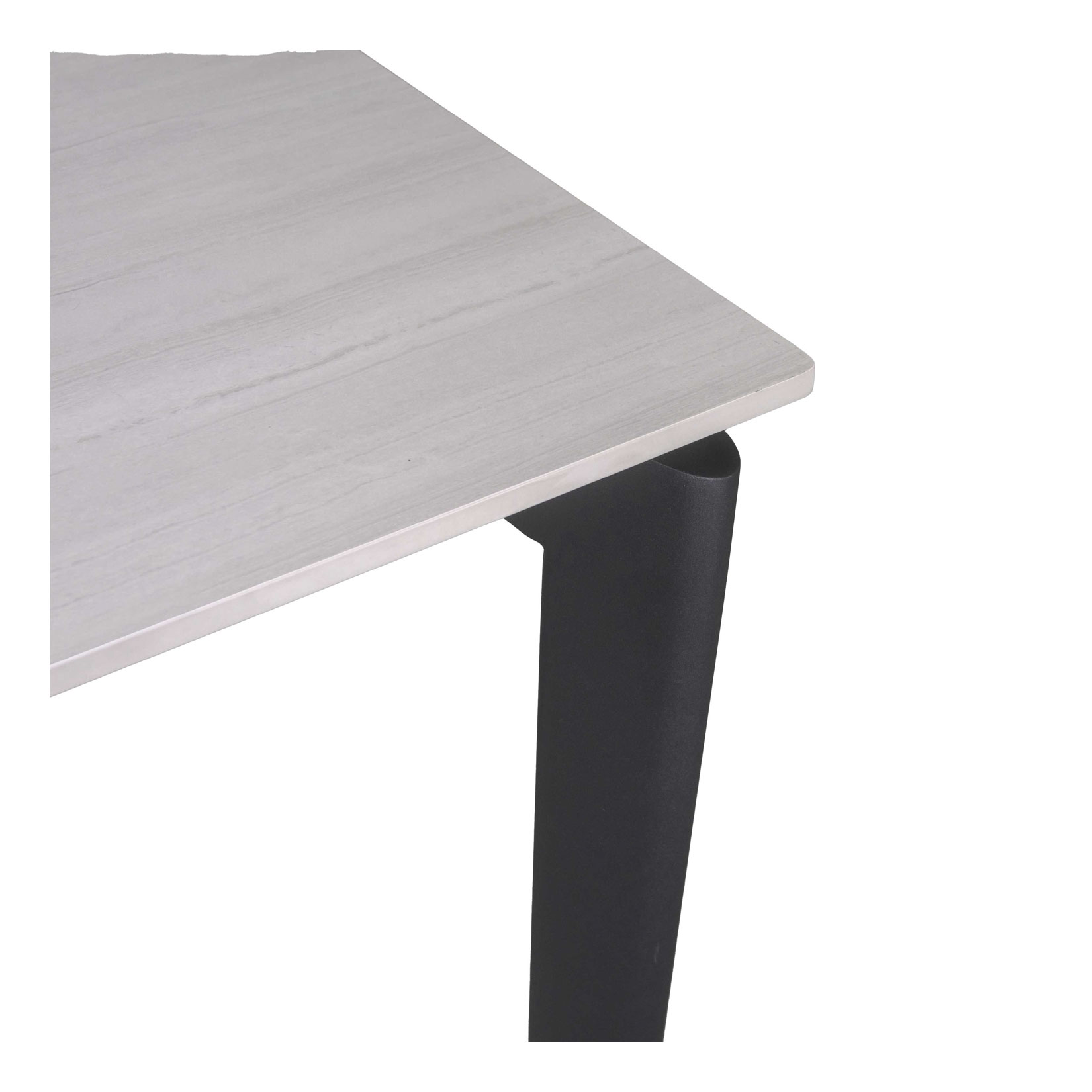 Tavolo metallo allungabile Rogers top pietra sinterizzata chiaro cm160/220x90h75 - immagine 9