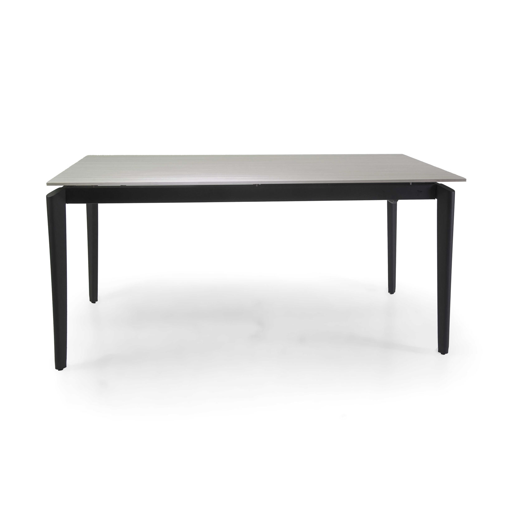 Tavolo metallo allungabile Rogers top pietra sinterizzata chiaro cm160/220x90h75 - immagine 5