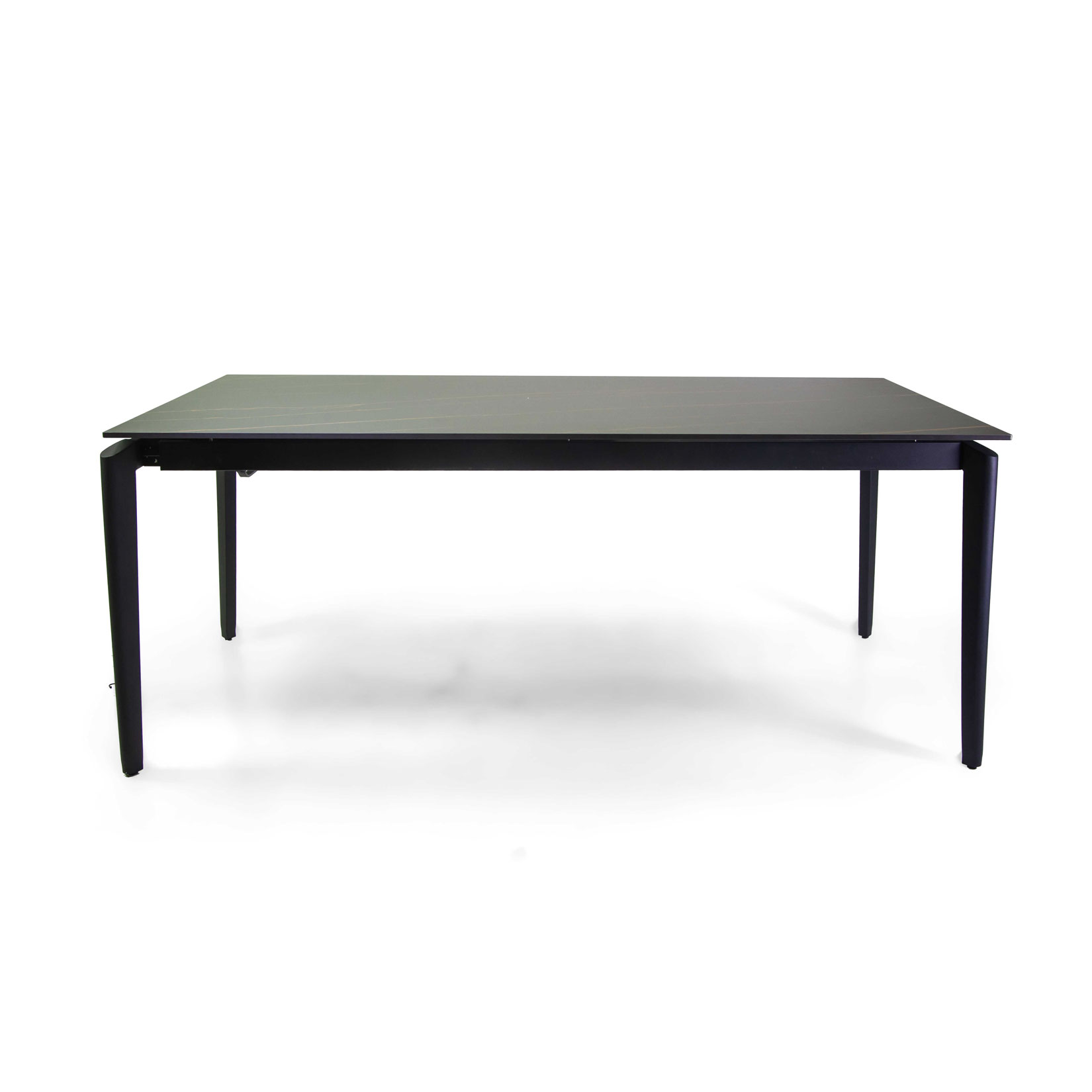 Tavolo metallo allungabile Rogers top pietra sinterizzata scuro cm160/220x90h75 - immagine 4