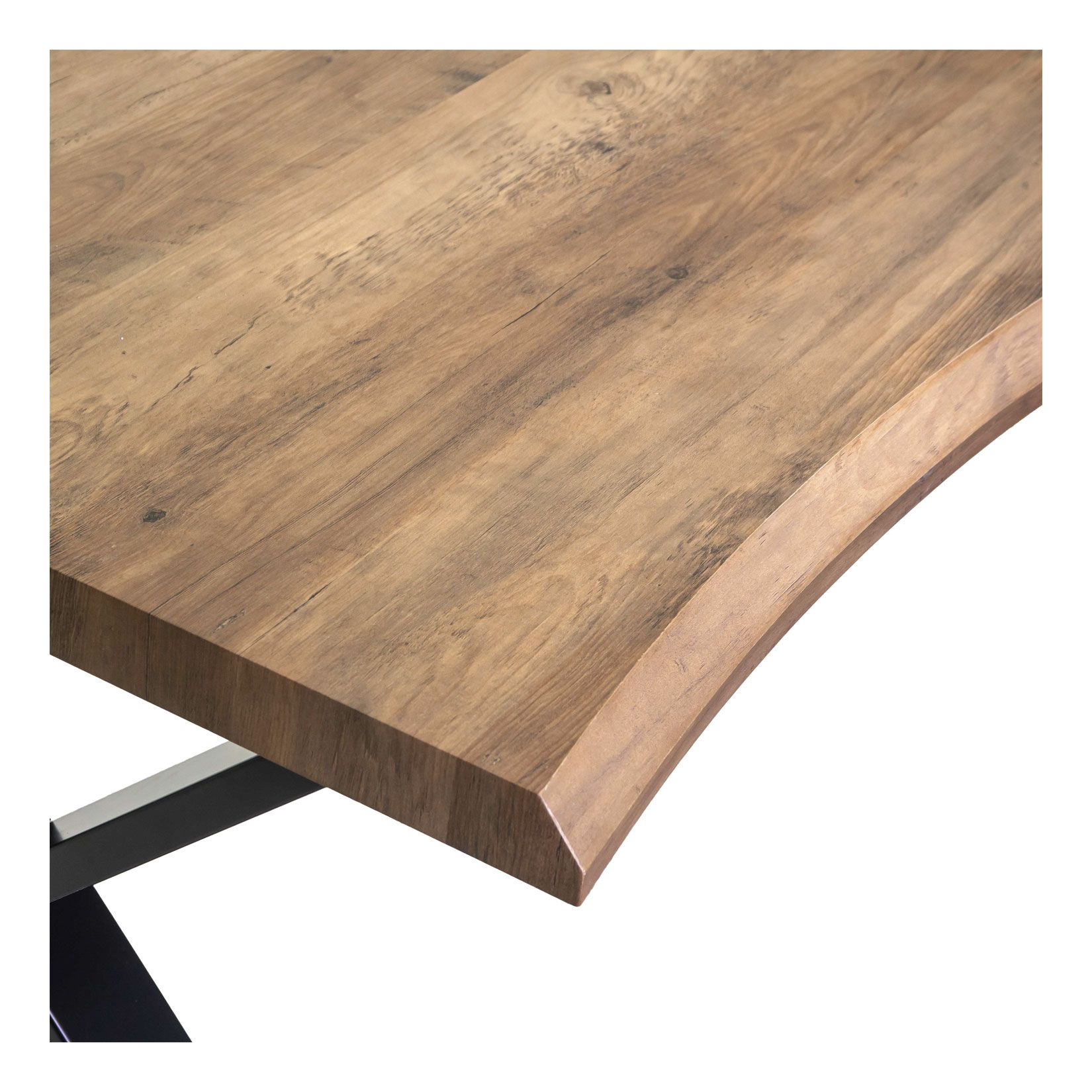 Tavolo metallo Canberra nero con top legno noce cm180x90h75 - immagine 7