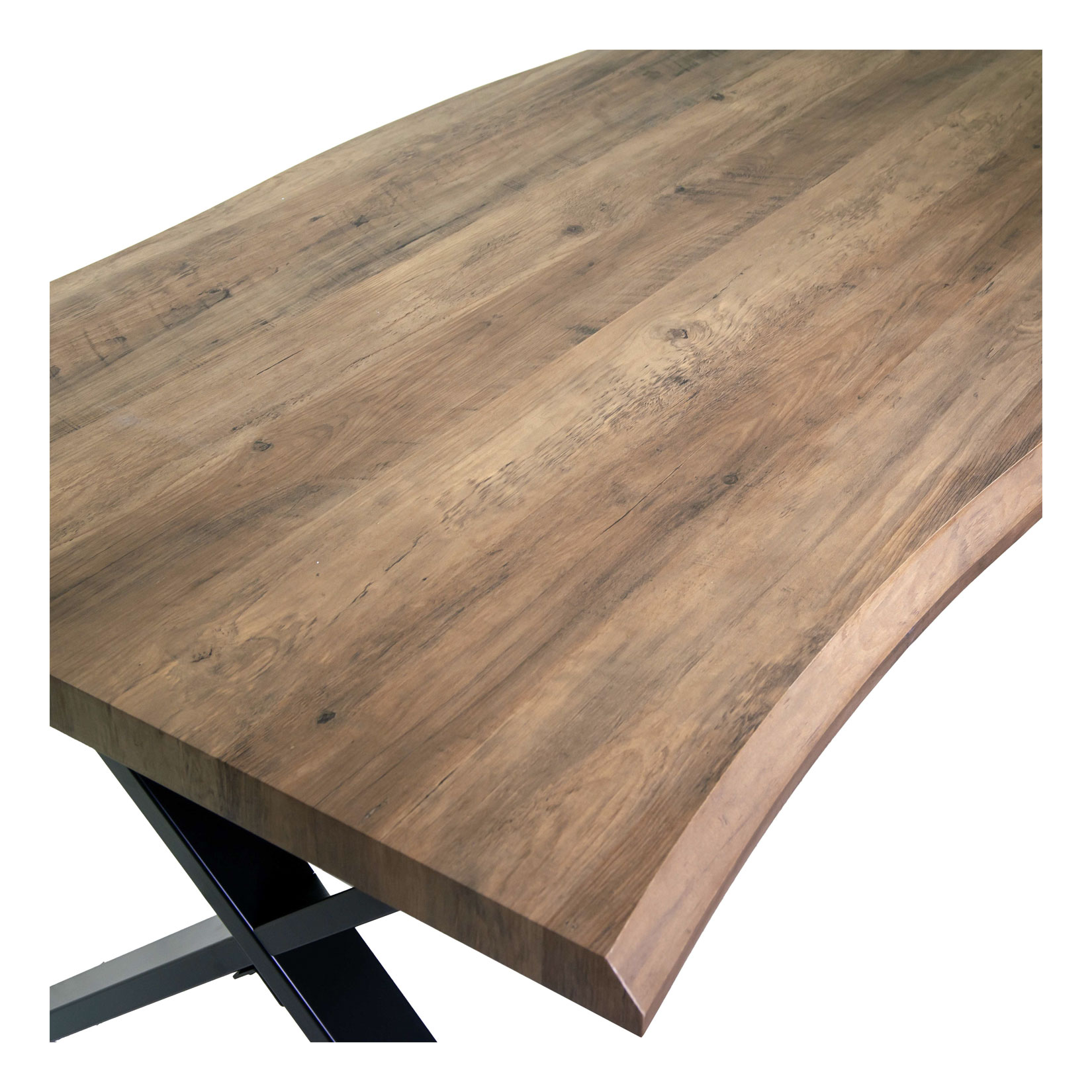 Tavolo metallo Canberra nero con top legno noce cm180x90h75 - immagine 5